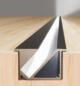 LED Profile 14×10mm Angled Black With Silicon Diffuser 3 Metre